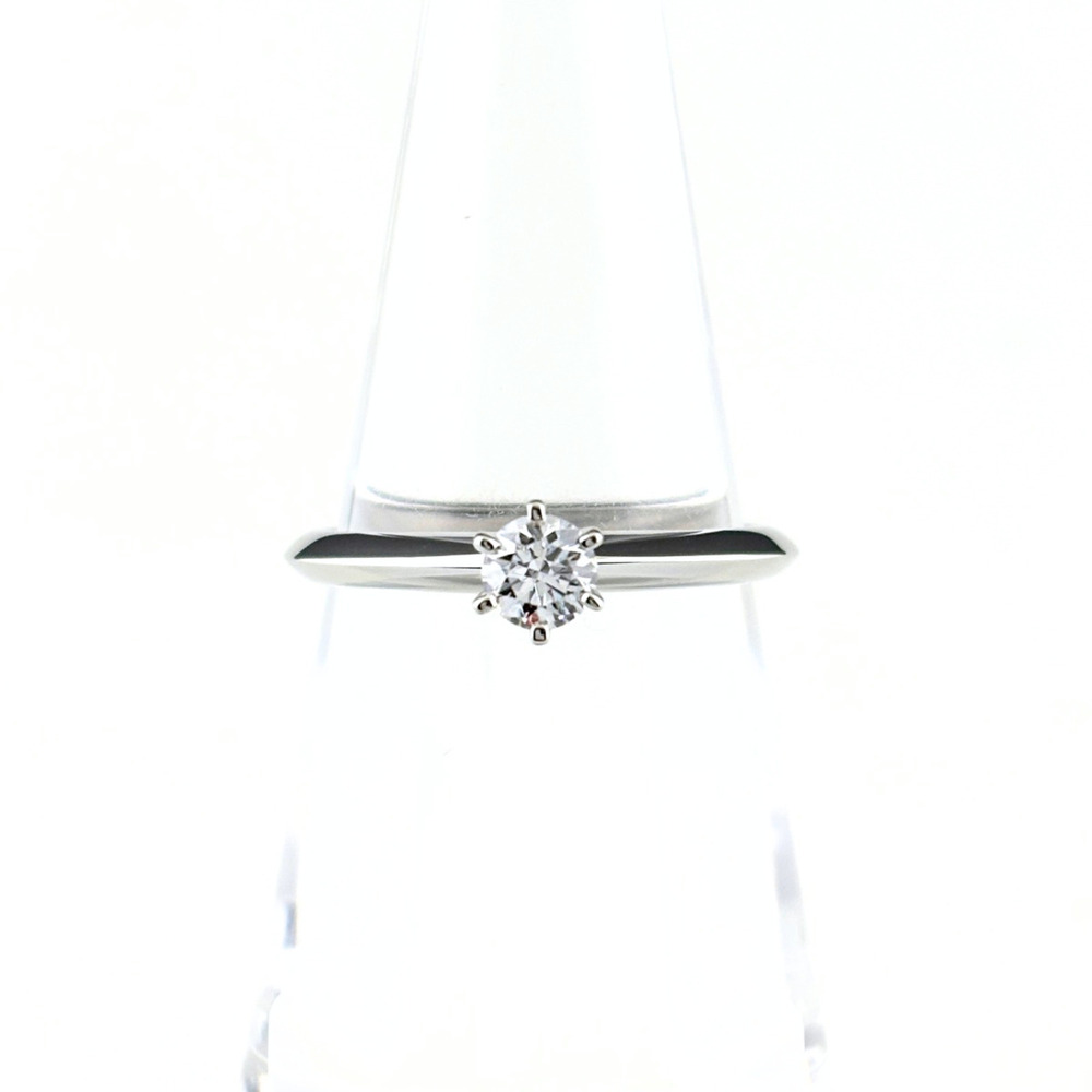 Tiffany & Co. Solitaire Platinum Ring, 1-Diamond Pt950, Women's